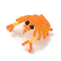 Glass Seed Beaded Pendants&nbsp;PALLOY-MZ00903-02