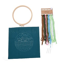 DIY Flower and Mountain Embroidery Kit&nbsp;DIY-O021-12B