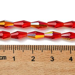 Transparent Electroplate Glass Beads Strands&nbsp;GLAA-K064-05A-AB01