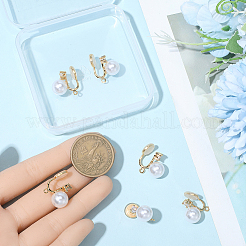 10Pcs Round Brass Brass Micro Pave Clear Cubic Zirconia Ear Cuff Findings&nbsp;KK-BBC0022-45