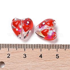 Valentine's Day Handmade Glass Enamel Beads Strands&nbsp;LAMP-K037-09H