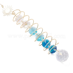 Glass Round & Octagonal Beads Hanging Suncatchers&nbsp;HJEW-JM04606-01