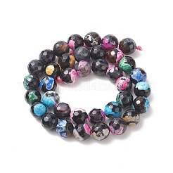 Natural Fire Crackle Agate Beads Strands&nbsp;G-E399-01G