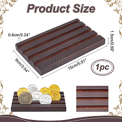 4-Slot Wood Display Holder for Commemorative Coin&nbsp;ODIS-WH0038-91