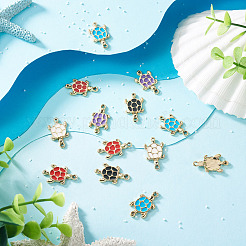 40Pcs 5 Colors Zinc Alloy Enamel Connector Charms&nbsp;ENAM-YS0001-08