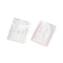 Natural White Shell Mother of Pearl Shell Pendants&nbsp;SSHEL-S264-005