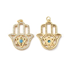 Rack Plating Brass Pave Cubic Zirconia Pendants&nbsp;KK-O142-19G