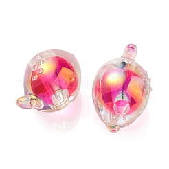 UV Plating Rainbow Iridescent Acrylic Beads&nbsp;OACR-F004-07D