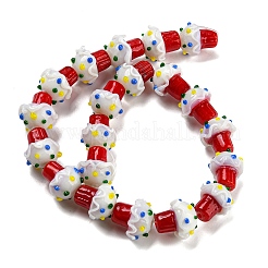 Handmade Bumpy Lampwork Beads Strands&nbsp;LAMP-C013-01