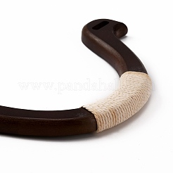 Jute Cord Braided Wood Bag Handles&nbsp;DIY-WH0304-279