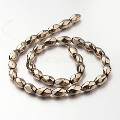 Electroplate Non-magnetic Synthetic Hematite Beads Strands&nbsp;G-F300-12-06