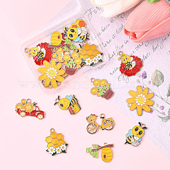 20Pcs 10 Styles Alloy Enamel Pendants&nbsp;ENAM-SC0007-32