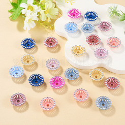 60Pcs Acrylic & Rhinestone Bead Caps&nbsp;MACR-TA0002-78