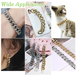 160Pcs 8 Colors ABS Plastic with Crystal Rhinestone Quick Link Connectors&nbsp;KY-AR0001-49