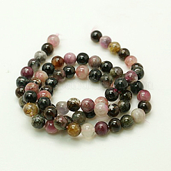 Natural Multicolor Tourmaline Beads strands&nbsp;G-C068-4mm-8