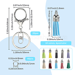 DIY Faux Suede Tasse Keychain Making Kits&nbsp;DIY-SP0002-43P