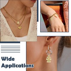 6Pcs 2 Styles Ferris Wheel & Castle Brass Micro Pave Cubic Zirconia Pendants&nbsp;KK-CJ0005-74