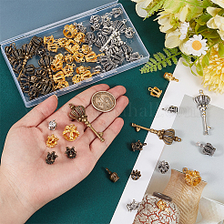 72Pcs 18 Styles Tibetan Style Alloy Pendants&nbsp;FIND-PH0061-87