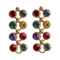 Alloy Rhinestone Dangle Stud Earrings&nbsp;FS-WG7E495-01