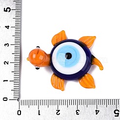 Handmade Lampwork Turtle with Evil Eye Figurine Display Decorations&nbsp;LAMP-N034-25D