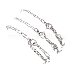 3Pcs 304 Stainless Steel Bracelets&nbsp;BJEW-JB12463