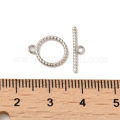 Rhodium Plated 925 Sterling Silver Toggle Clasps&nbsp;STER-G038-02P