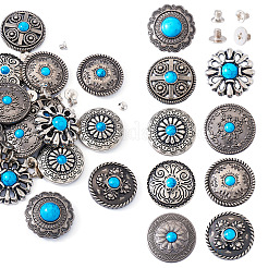 9 Styles Alloy Decorative Rivets&nbsp;BUTT-TA0001-21