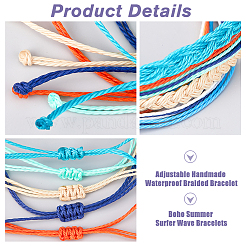 6 Sets 6 Style Nylon Braided Cord Bracelets Set&nbsp;BJEW-FI0001-34