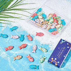 50Pcs 5 Colors Synthetic Turquoise Beads&nbsp;TURQ-SC0001-36