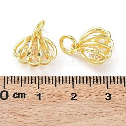 Rack Plating Brass Clear Cubic Zirconia Pendants&nbsp;KK-B078-06G18
