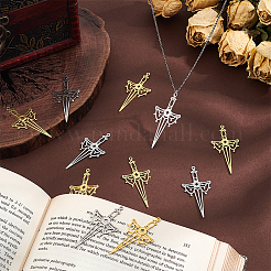 20Pcs 2 Colors 304 Stainless Steel Big Pendants&nbsp;STAS-UN0051-35