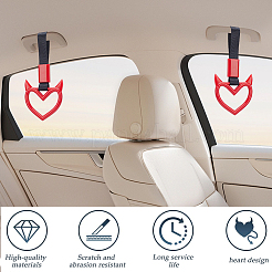 2Pcs ABS Plastic Devil Heart Rear Bumper Warning Handle Ring&nbsp;HJEW-SP0001-51B