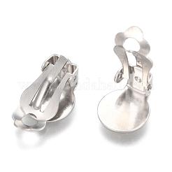 Tarnish Resistant 304 Stainless Steel Clip-on Earring Findings&nbsp;STAS-E482-16P