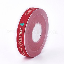 Polyester Grosgrain Ribbon for Christmas&nbsp;SRIB-P013-A02