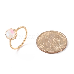 5Pcs 5 Style Natural & Synthetic Mixed Stone Round Ball Braided Finger Rings&nbsp;RJEW-TA00039