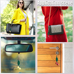 2Pcs 2 Colors Flower Imitation Leather Key Hanging Decoration&nbsp;FIND-GF0008-35
