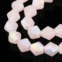 Imitation Jade Bicone Frosted Glass Bead Strands&nbsp;LS-EGLA-A039-J6mm-MB07