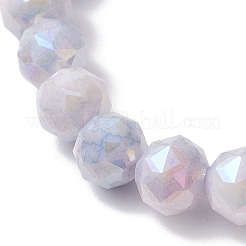 Electroplate Glass Round Beads Stretch Bracelets for Women&nbsp;BJEW-JB12630-01