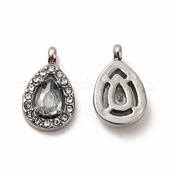 304 Stainless Steel Cubic Zirconia Pendants&nbsp;STAS-A076-01P