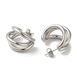 Non-Tarnish 304 Stainless Steel Stud Earrings&nbsp;EJEW-Z026-17P