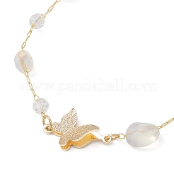 Handmade Glass & Opalite Nuggets Beads Necklaces&nbsp;BJEW-JB12461-03