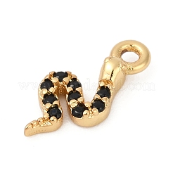 Brass Micro Pave Cubic Zirconia Charms&nbsp;KK-G526-04G