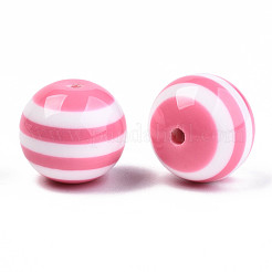 Round Striped Resin Beads&nbsp;X-RESI-R158-20mm-06