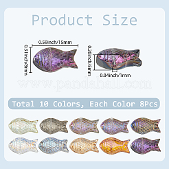 80Pcs 10 Colors Handmade Electroplate Glass Beads&nbsp;EGLA-SC0001-61