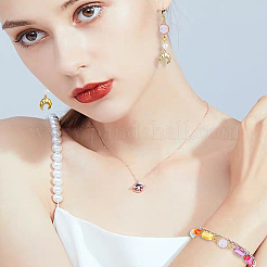 10Pcs 5 Colors Brass Pave Cubic Zirconia Connector Charms&nbsp;KK-DC0002-65