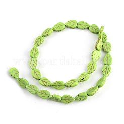 Synthetical Turquoise Beads Strands&nbsp;TURQ-S155-13x9mm-3