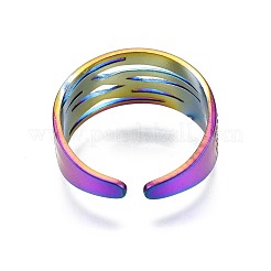 304 Stainless Steel Chunky Wide Cuff Ring&nbsp;RJEW-N038-102