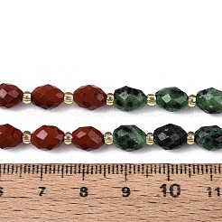 Natural Ruby in Zoisite & Red Jasper & Flower Opal Beads Strands&nbsp;G-T144-21B-01
