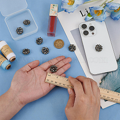 10Pcs Alloy Rhinestone Shank Buttons&nbsp;BUTT-FG0001-41D