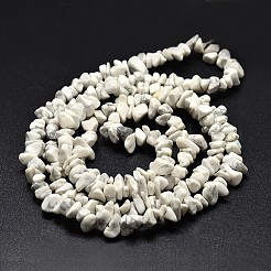 Chip Natural Howlite Beads Strands&nbsp;G-N0134-11
